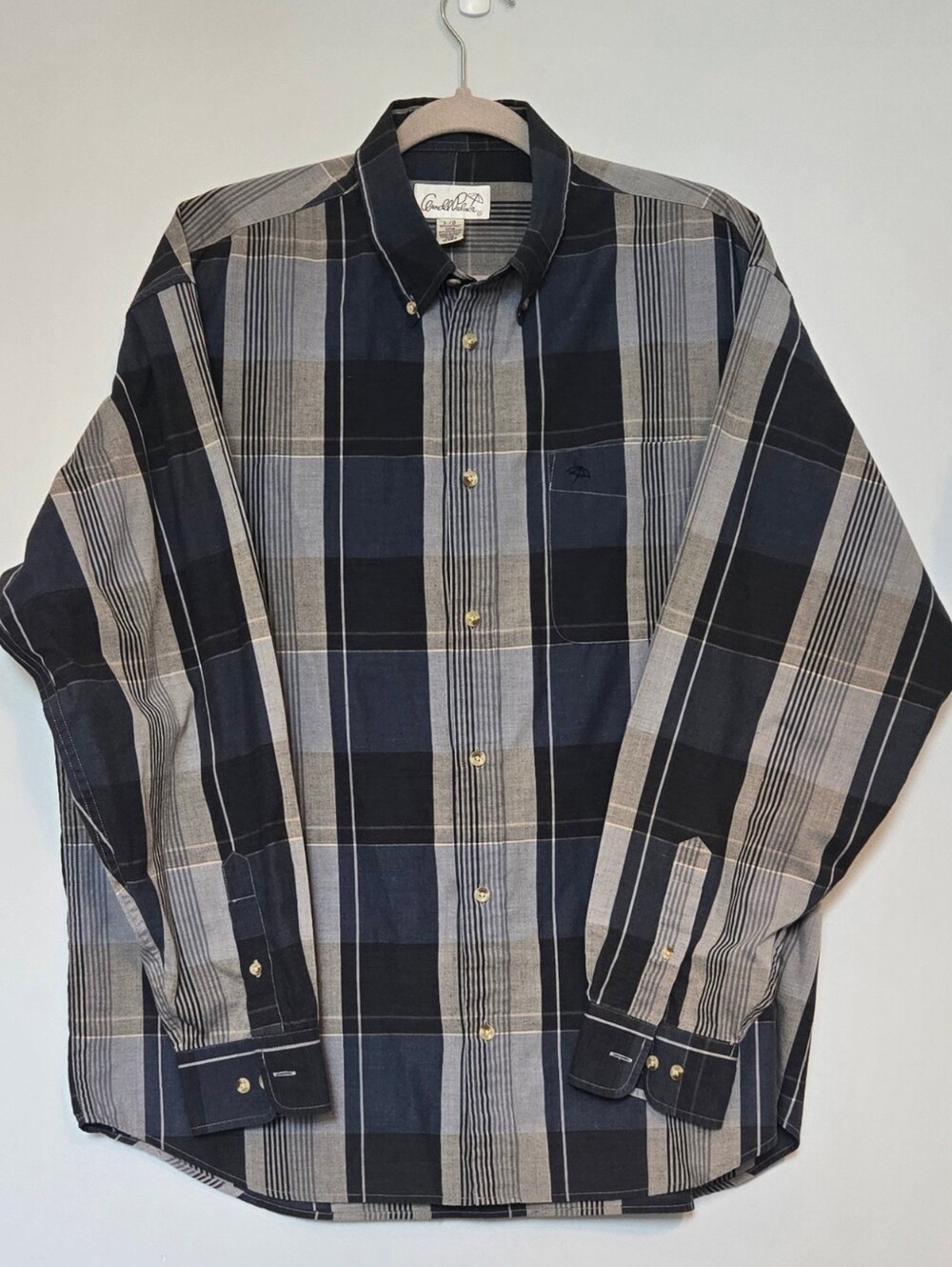 💥4 for $30💥 Arnold Palmer Plaid Long Sleeve Button Down  size LG
